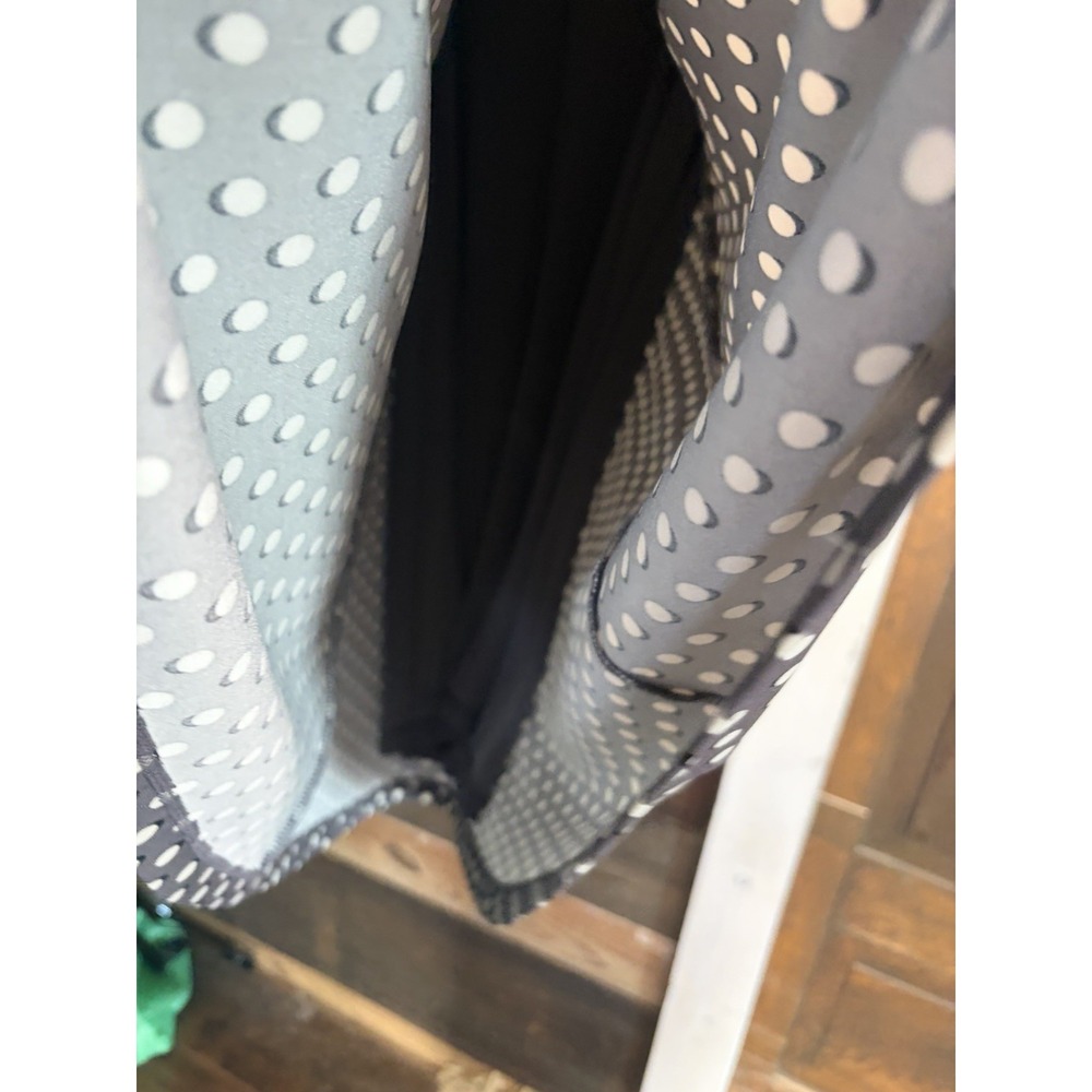 Anne Klein Polka Dot Swing Dress Gray White Polka Dots Classic Preppy - Picture 6 of 7